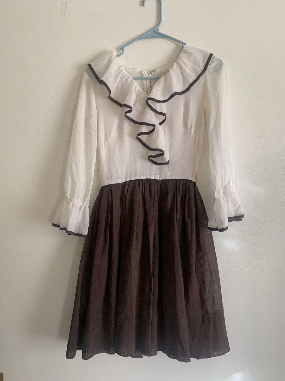 Vintage Toni Todd Retro Secretary Long Sleeve Midi Dress XS (read)